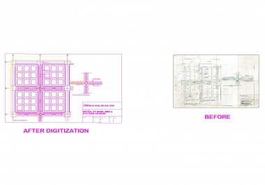 PDF to CAD,  Raster images to CAD,  Sketch to CAD