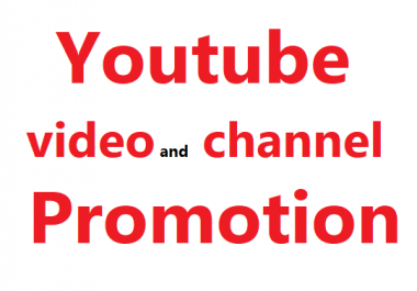 Youtube video and account promotion
