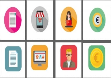 I will design flat and attractive icons