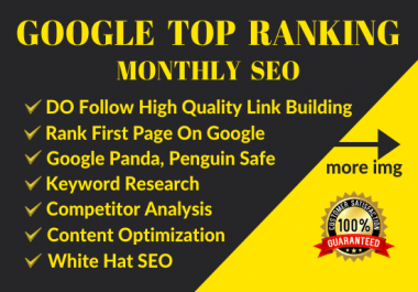 SEO link building and google top ranking with safe method