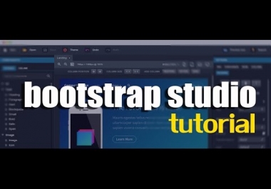 I will provide you a full tutorial on Bootstrap Studio