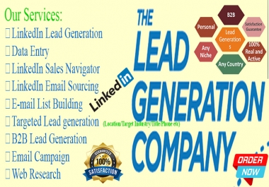 I will do b2b,  linkedin lead generation and email marketing
