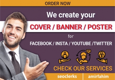 Design COVER/BANNER images with SEO for FACEBOOK and other SOCIALMEDIA