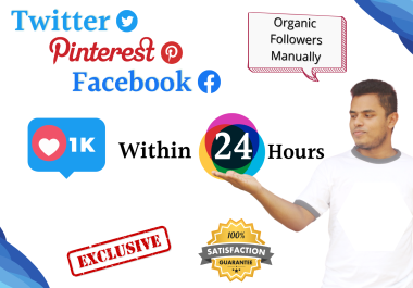 I will grow your social media account organic following within 24 Hours