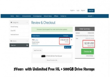 Sell unlimited Hosting for 3 years