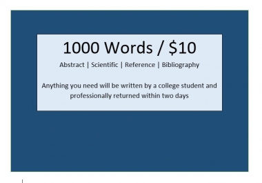 1000 words written by a college student at an unbeatable price