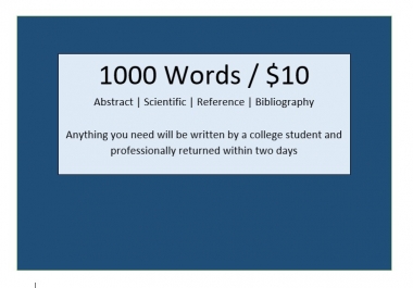 1000 words written by a college student at an unbeatable price