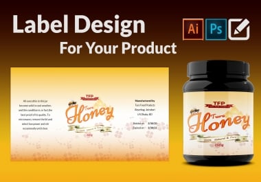 I will do bottle label design and jar label design within 24 hours