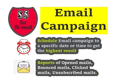 Send bulk emails,  Do email marketing campaign