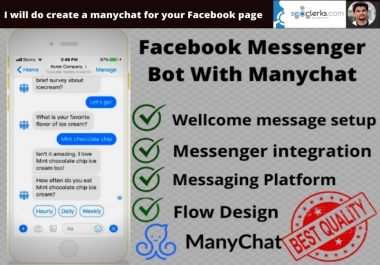 I will do create a manychat for your Facebook page
