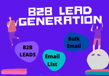 I Will Provide You highly Targeted B2B Lead Generation