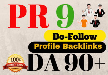 I will create 70 high da dofollow pr9 profile backlinks for rank your website