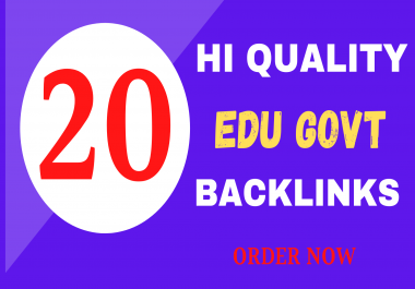 Manually Create 20 Edu-Gov Seo Backlinks for Google Ranking
