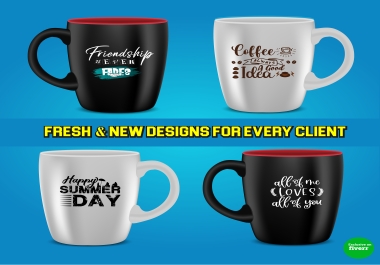 I Will Create a Unique and Custom Coffee Mug Design