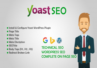 I will do yoast wordpress on page seo optimization rank 1st on google