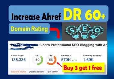 Increase domain rating DR 60 plus Guaranteed with high authority pbn backlinks