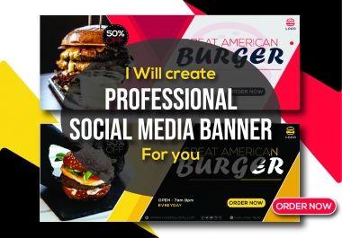 I will create professional social media banner for Facebook