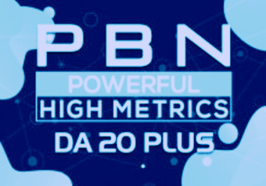 I Will Build 15 Homepage PBN Post On DA 20 - Dofollow Quality Links
