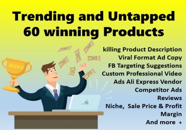 I will find 10 dropshipping winning products with ad video