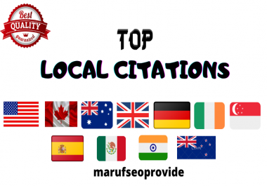 I will do top local citations for any country