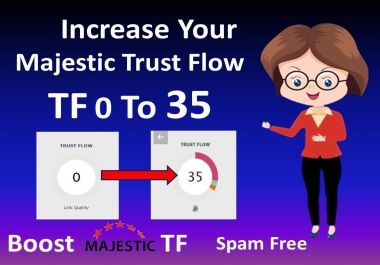 I will increase majestic trust flow tf 30 plus money back guaranteed