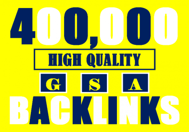 I will build 400K gsa ser backlinks to increase ranking and index on google
