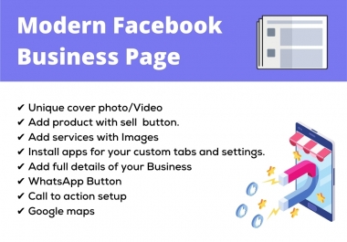 I will create Professional Facebook business page and seo optimize