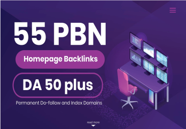 Build 55 DA 50+ PBN Backlinks from HIGH DA,  PA,  TF,  CF Sites