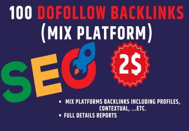 i will Create 100 Do-follow backlinks (mix platforms)
