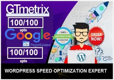 I will do Increase WordPress website in Google Page Speed,  Super fast website load time