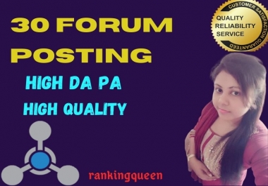 I will manually do 20 high quality forum posting Backlinks