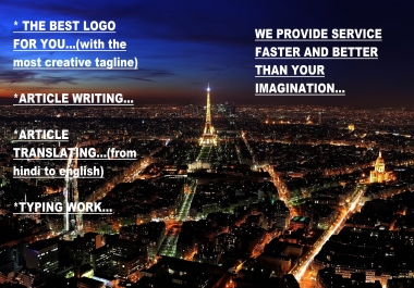 We creat one of the best logos in the shortest time possible.