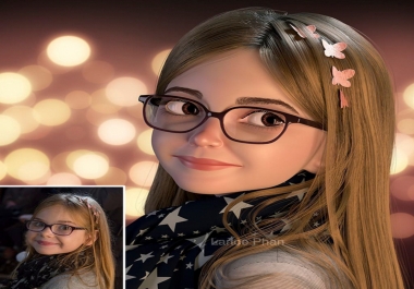 Create cartoon or caricature 3d from your photo