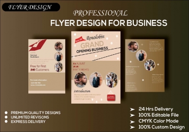 I will make creative flyer/poster design for you within 24 hours.
