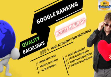 I will deliver a complete monthly SEO service with backlinks for google top rank