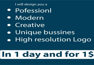 I will design you a unique and professional logo