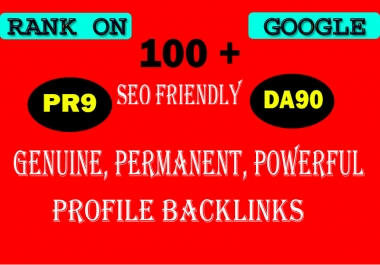 100 pr9 da 90 dofollow profile backlinks