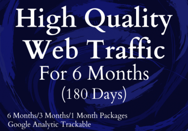 I will give unlimited and genuine real website traffic for 6 months