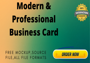 I Will Make a Modern and Professional Business Card in 24 Hours
