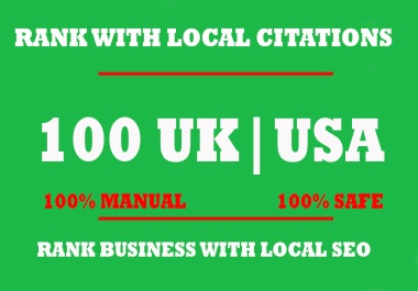 I will skyrocket ranking by building 100 local citations for UK OR USA seo business listing