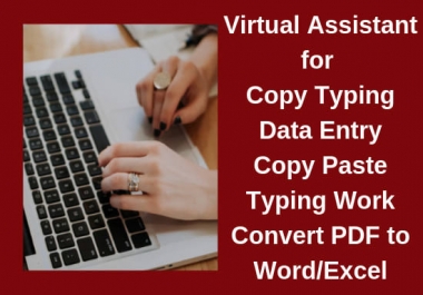 I will do any type of data entry and typing work