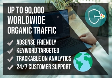 drive up to 100,000 real organic visitors, google keyword targeted worldwide web traffic