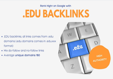 . EDU backlinks,  all links comes from. edu domains