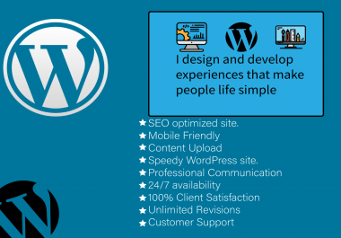 I will create an SEO Optimized responsive WordPress site