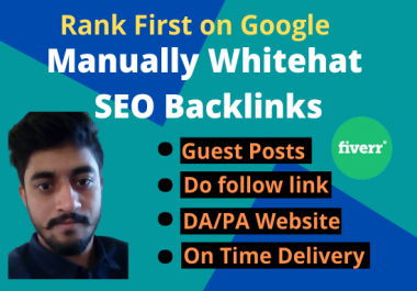 I will provide professional Manual Whitehat SEO Backlinks