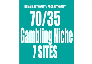 I will give you 7 Permanent Backlink on Homepage GAMBLING Niche Website DA70 and PA35