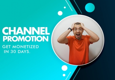I will do YouTube Video promotion for monetization
