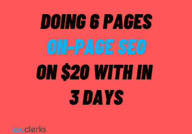 doing wordpress onpage seo 6 pages within 3 days