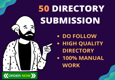 I Will provide 50 Directory Submission Manually