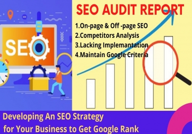 I will provide best SEO audit report for your website